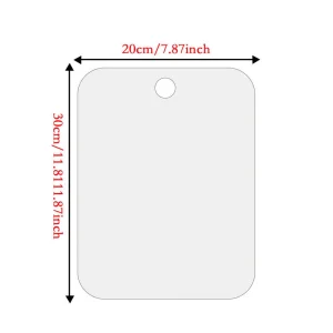 20x30cm Silver Acrylic Hangable Shaving Mirror Shaving Acrylic Mirror Bathroom Can Be Hung Anti-Fog Shower Mirror Decorative 1