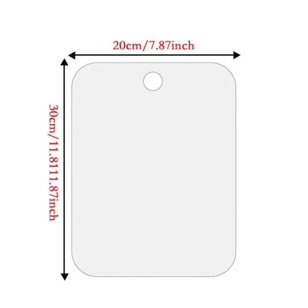 20x30cm Silver Acrylic Hangable Shaving Mirror Shaving Acrylic Mirror Bathroom Can Be Hung Anti-Fog Shower Mirror Decorative 1