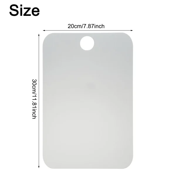 20x30cm Silver Acrylic Hangable Shaving Mirror Shaving Acrylic Mirror Bathroom Can Be Hung Anti-Fog Shower Mirror Decorative 3