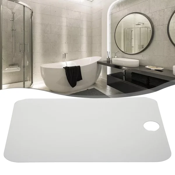 20x30cm Silver Acrylic Hangable Shaving Mirror Shaving Acrylic Mirror Bathroom Can Be Hung Anti-Fog Shower Mirror Decorative 5