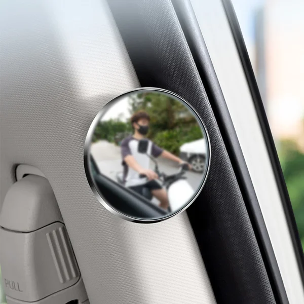 360 Degree Car Blind Spot Rear View Mirror Wide Angle Adjustable Small Round Mirror Car Reverse Auxiliary Rearview Convex Mirror 1