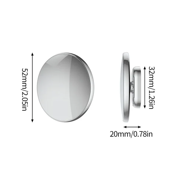 360 Degree Car Blind Spot Rear View Mirror Wide Angle Adjustable Small Round Mirror Car Reverse Auxiliary Rearview Convex Mirror 6