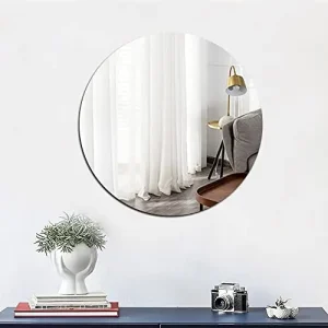 Big Large Mirror 10 15 20 30cm Round Elliptic Acrylic Wall Mirror Plexiglass for Walls Bathroom Wall-Mounted Mirrors for Make Up 1