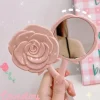 3D Stereo Retro Rose Flower Shape Cosmetic Makeup Mirror Compact Hand Mirror Girl Birthday Gifts 1