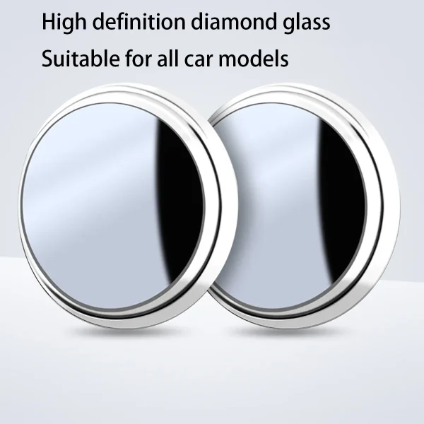 2pcs Car Mirror Wide Angle Car Blind Spot Mirrors 360° Adjustable Auxiliary Rearview Mirrors HD Frameless Small Round Mirror 3