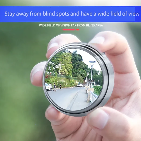 2pcs Car Mirror Wide Angle Car Blind Spot Mirrors 360° Adjustable Auxiliary Rearview Mirrors HD Frameless Small Round Mirror 5