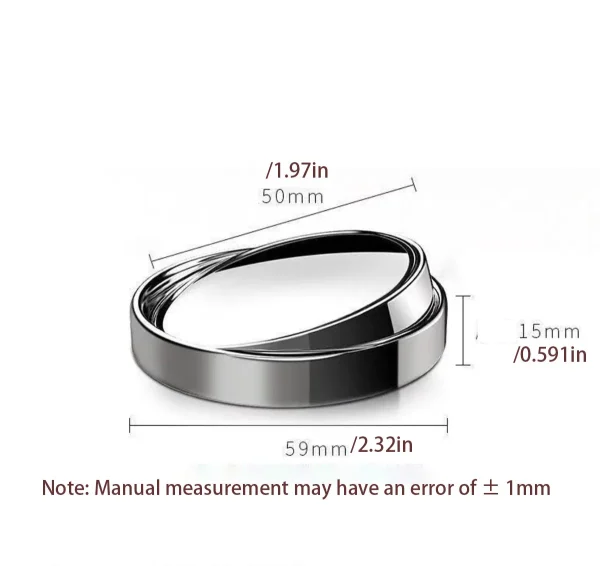 2pcs Car Mirror Wide Angle Car Blind Spot Mirrors 360° Adjustable Auxiliary Rearview Mirrors HD Frameless Small Round Mirror 6