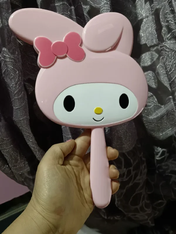 Sanrio Female Student Dormitory with Mirror Kuromi Portable Handle Mirror Hello Kitty Cartoon Cute Decorative Mirror Gift 3