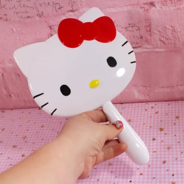 Sanrio Female Student Dormitory with Mirror Kuromi Portable Handle Mirror Hello Kitty Cartoon Cute Decorative Mirror Gift 6