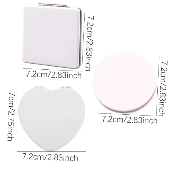 Customized Personalized Leather Makeup Mirror Pocket Folding Mirror Portable Small Makeup Artifact Hd Lens Double Sided Custom 2