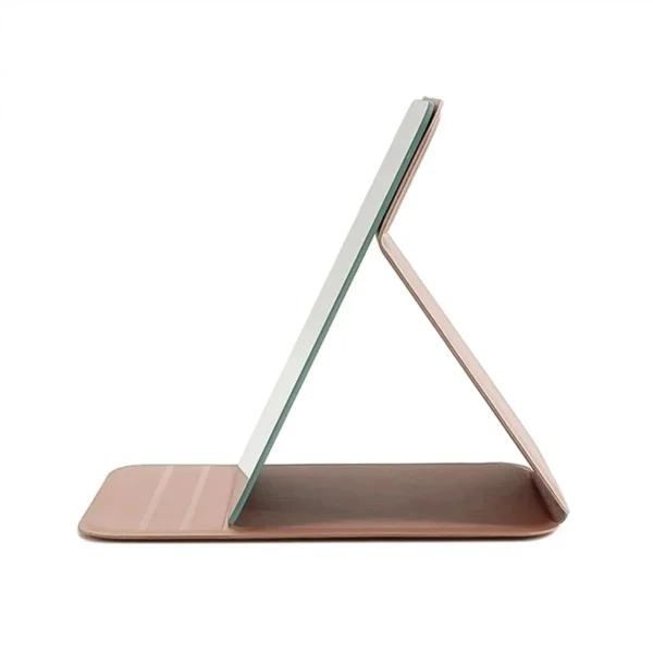 Woman MINI Folding Makeup Mirror High-quality Portable Pocket Makeup Mirror Single-side Creative Women Solid Color Handle Desk 4