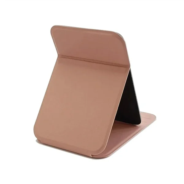 Woman MINI Folding Makeup Mirror High-quality Portable Pocket Makeup Mirror Single-side Creative Women Solid Color Handle Desk 5