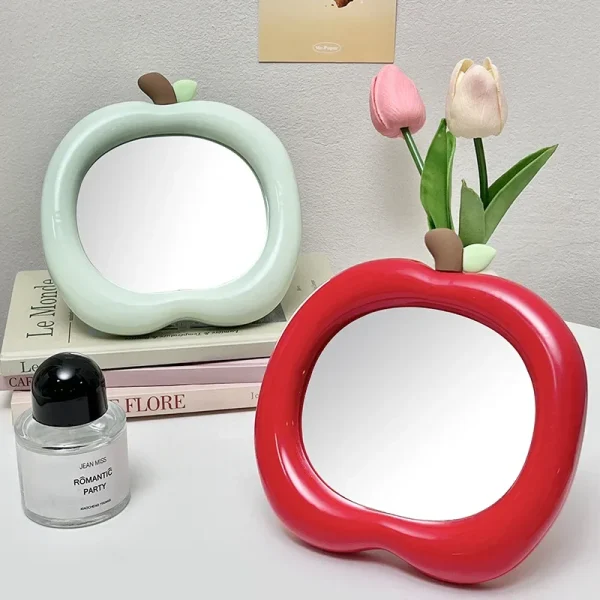 Portable Desktop Apple Makeup Mirror Student Dormitory Dormitories Home Bedroom Offices Standing High-definition Dressing Mirror 2