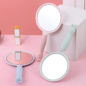 Cartoon Makeup Mirror Student Handle Makeup Mirrors Handheld Portable Portable Single-sided Beauty Mirrors Girl Makeup Mirror 1