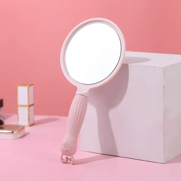 Cartoon Makeup Mirror Student Handle Makeup Mirrors Handheld Portable Portable Single-sided Beauty Mirrors Girl Makeup Mirror 2