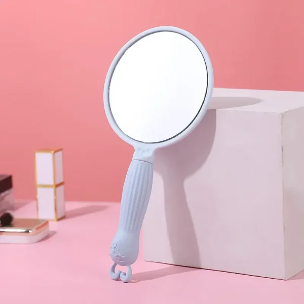 Cartoon Makeup Mirror Student Handle Makeup Mirrors Handheld Portable Portable Single-sided Beauty Mirrors Girl Makeup Mirror 4