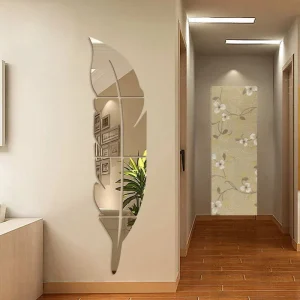 Acrylic Mirror Paste Mirror Feather Wall Paste Decoration Three-dimensional Porch Bathroom Family Decoration 1