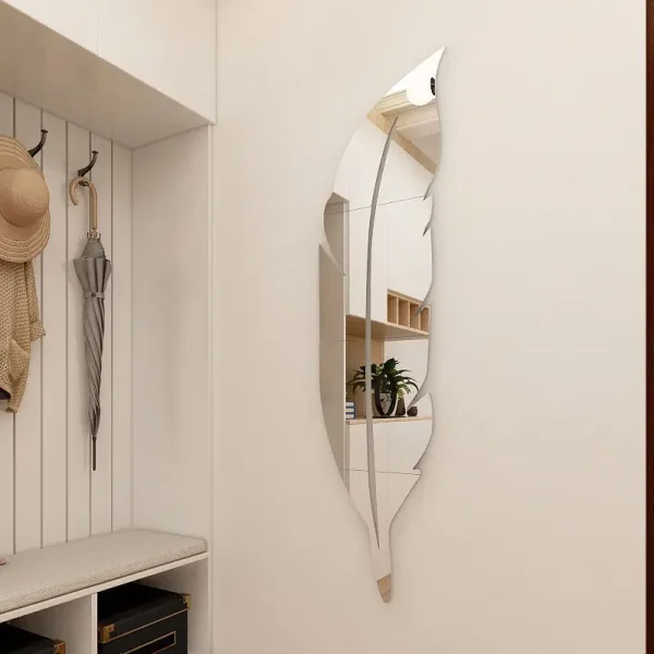 Acrylic Mirror Paste Mirror Feather Wall Paste Decoration Three-dimensional Porch Bathroom Family Decoration 2