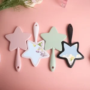 Pentagram Shape Five-pointed Star Mirror With Hanging Hole High-definition Handheld Mirror Single-sided Beauty Make-up Mirror 1