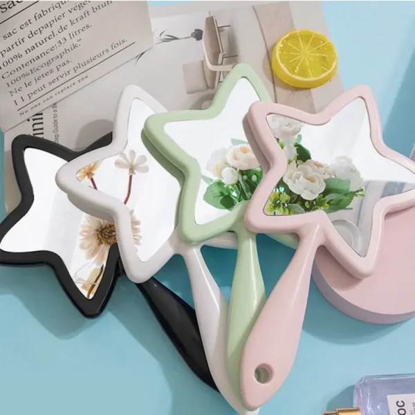 Pentagram Shape Five-pointed Star Mirror With Hanging Hole High-definition Handheld Mirror Single-sided Beauty Make-up Mirror 2