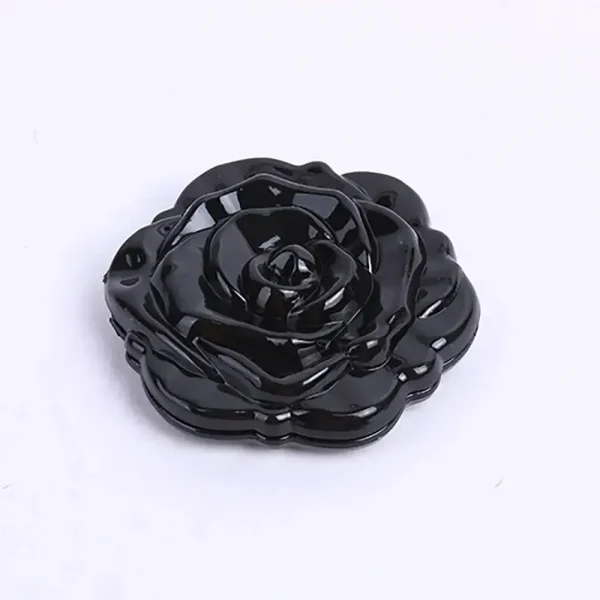Pocket Rose Flower Makeup Mirror Vintage Folding Round Girls Small Hand Compact Light Mirrors Women Makeup Cute Comestics Tool 2