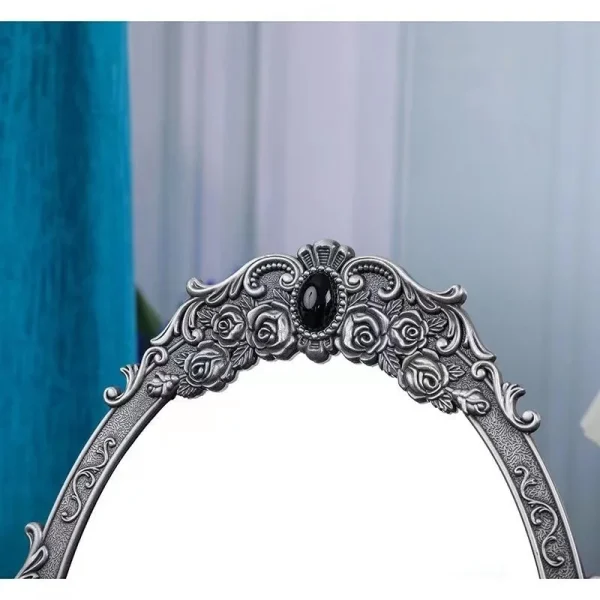 Creative European Retro Metal Decorative Mirror High Definition Desktop Vanity Mirror Household Single-sided Vanity Mirror 4
