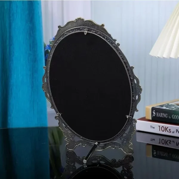 Creative European Retro Metal Decorative Mirror High Definition Desktop Vanity Mirror Household Single-sided Vanity Mirror 5