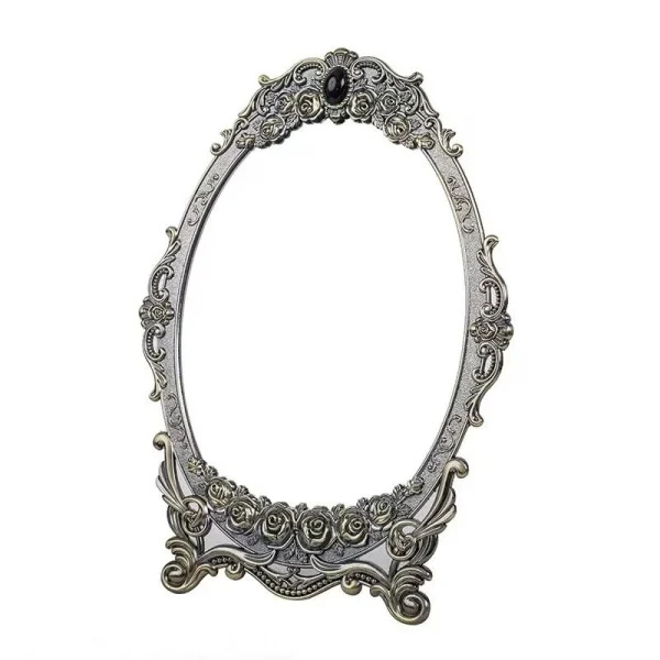 Creative European Retro Metal Decorative Mirror High Definition Desktop Vanity Mirror Household Single-sided Vanity Mirror 6