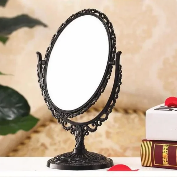 High Definition Black Butterfly Dressing Mirror Rotatable European Style Rotation Makeup Mirror Rose Stand Desktop Makeup Mirror 1