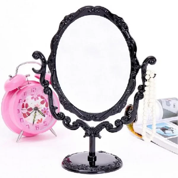 High Definition Black Butterfly Dressing Mirror Rotatable European Style Rotation Makeup Mirror Rose Stand Desktop Makeup Mirror 4