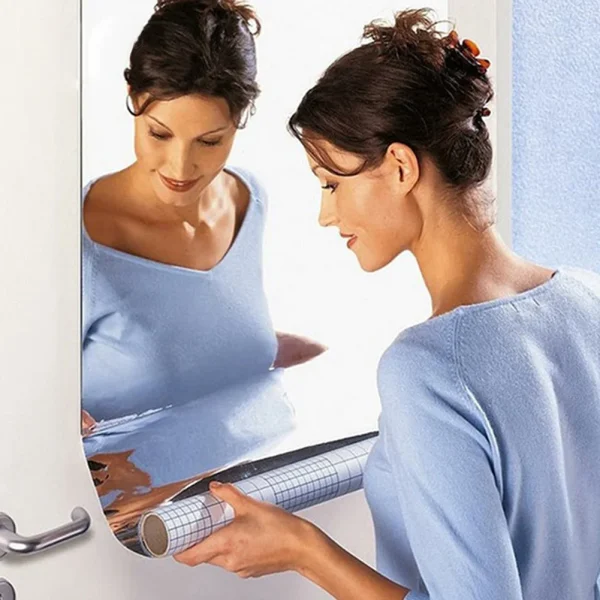 Fashion Acrylic Mirror Wall Sticker Self Adhesive DIY Full Body Mirror Home Room Bathroom Art Decoration 3