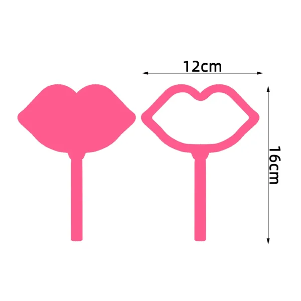 1 Pc Lip Shape Handle Mirror Custom Logo Eyelash Extension Artist Photo Prop Personalized Mirrors 6
