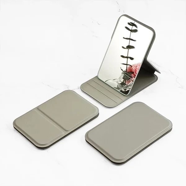 Portable Mini Makeup Pocket Mirror Adjustable Angle Desktop Small Folding Cosmetic Mirrors High Definition Women Vanity Tools 2