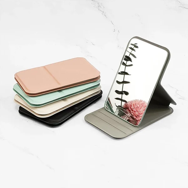 Portable Mini Makeup Pocket Mirror Adjustable Angle Desktop Small Folding Cosmetic Mirrors High Definition Women Vanity Tools 3