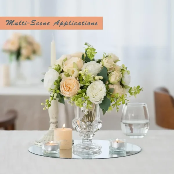 12-30PCS Acrylic Round Mirrors for Tables Centerpieces 9.8" Mirrors Candle Plates Mirror Tray for Weddings Events Thickness 1mm 2