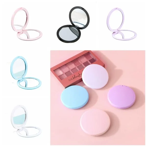 Creative Double Sided Flip Small Round Mirror Small Round Mini Folding Mirror Cute Round Makeup Mirror Home Decor 1