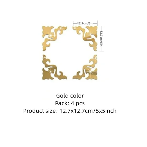 3D Acrylic Mirror Sticker For Shoe Cabnet Accessories Self-adhesive Mirrored Mirrors Geometry Home Closet Wardrobe Angle Decor 5