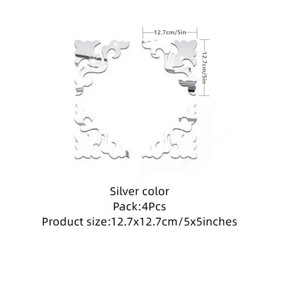 3D Acrylic Mirror Sticker For Shoe Cabnet Accessories Self-adhesive Mirrored Mirrors Geometry Home Closet Wardrobe Angle Decor 6