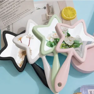 Pentagram Shape Five-pointed Star Mirror With Hanging Hole Single-sided Handheld Mirror High-definition Beauty Make-up Mirror 1
