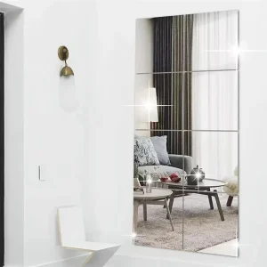 Self-adhesive 3D Mirror Wall Sticker DIY Square Decal Mirror Decor Stickers 8PCS Art Wall Decoration Home Decor 1