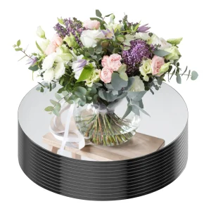 5pcs/10pcs 30cm Acrylic Round Dining Table Mirror Plate, Suitable for Weddings, Youngsters's Gift Parties and Birthday Parties 1