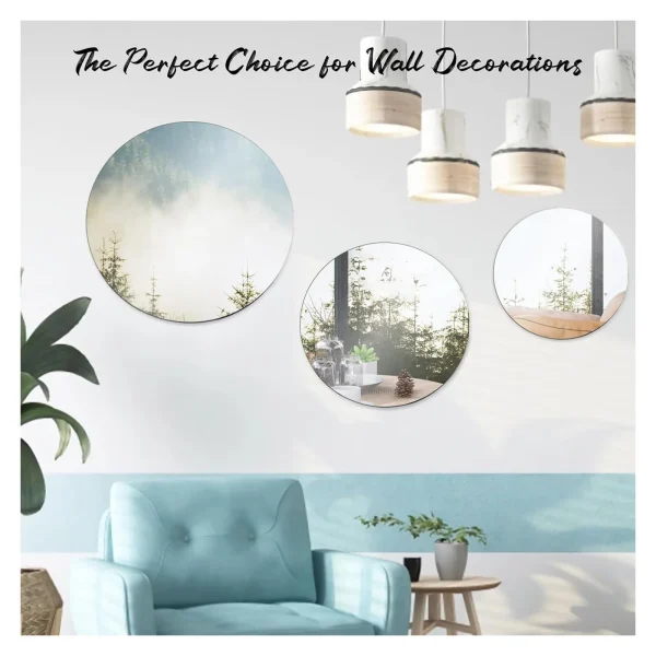 5pcs/10pcs 30cm Acrylic Round Dining Table Mirror Plate, Suitable for Weddings, Youngsters's Gift Parties and Birthday Parties 2