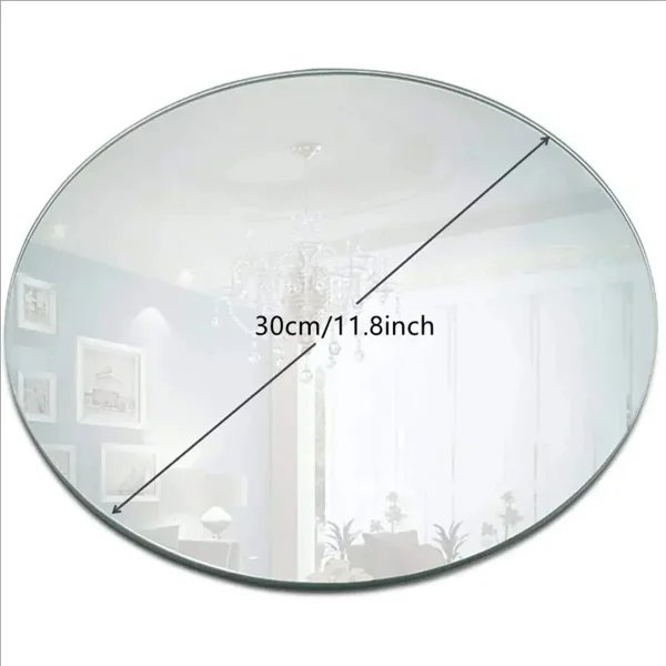 5pcs/10pcs 30cm Acrylic Round Dining Table Mirror Plate, Suitable for Weddings, Youngsters's Gift Parties and Birthday Parties 3