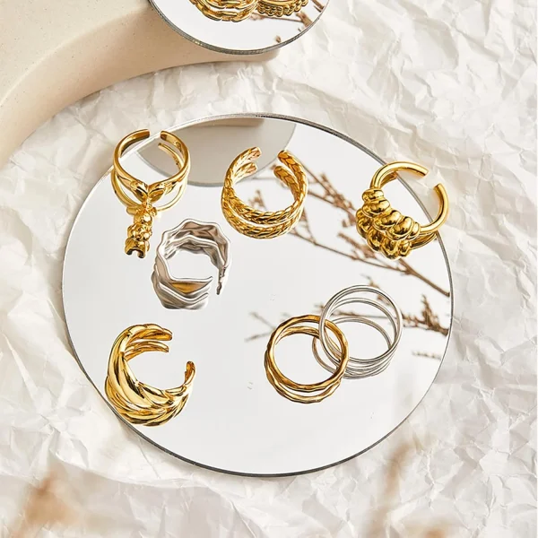 5pcs/10pcs 30cm Acrylic Round Dining Table Mirror Plate, Suitable for Weddings, Youngsters's Gift Parties and Birthday Parties 4