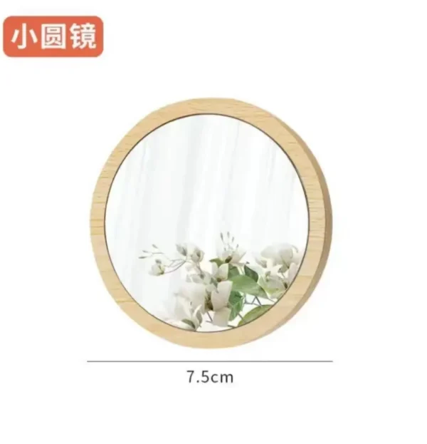 Wooden Makeup Mirror for Ladies, Desktop Rotating Mirror, Exquisite Cosmetic Mirror, Rectangle Shape, 3 Sizes, Fashion 6