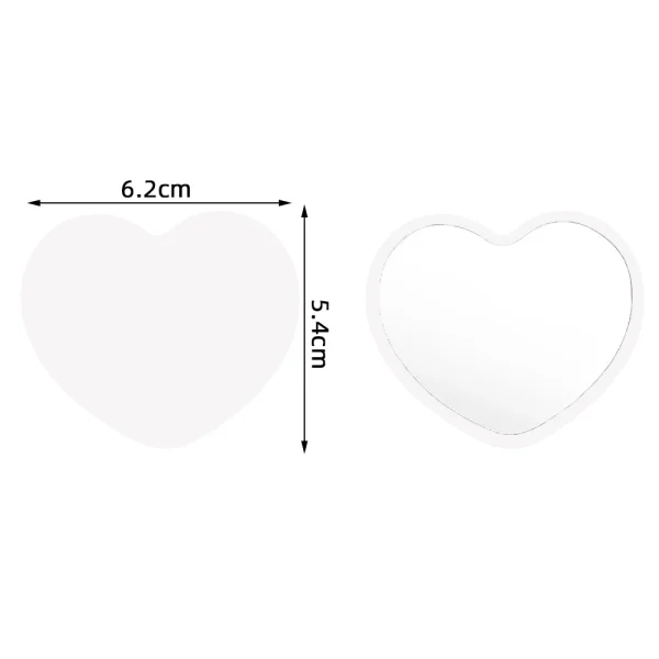 1 Pc Small Portable Heart Shape Mirrors Custom Logo Souvenir Wedding Bridesmaid Gift Ideas Wig Lash Salon Small Business Mirror 4
