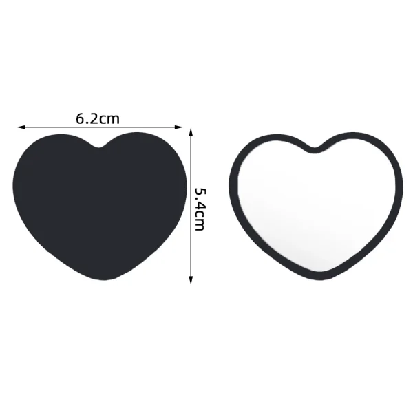 1 Pc Small Portable Heart Shape Mirrors Custom Logo Souvenir Wedding Bridesmaid Gift Ideas Wig Lash Salon Small Business Mirror 5