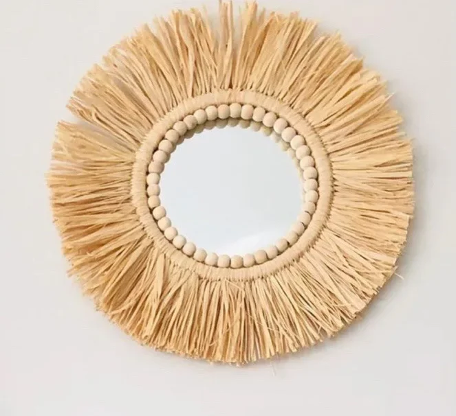 Raffia Mirror-C