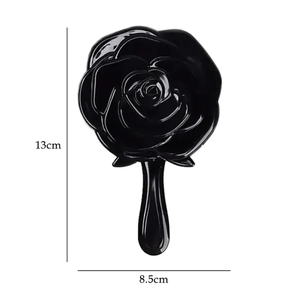 Handheld Vanity Mirror 3D Stereo Retro Rose Flower Shape Cosmetic Makeup Mirror Hand Mirror Compact Mirror Girl Birthday Gifts 6