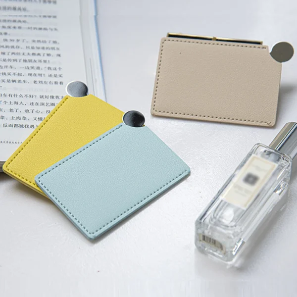 1pc Portable Mini Stainless Steel Unbreakable Makeup Pocket Mirror Cosmetic Mirror Cute Makeup Hand Pocket Mirror 4